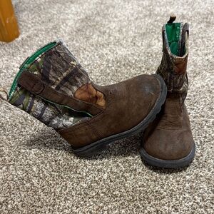 Healthtex Brown and Camouflage Baby Boots